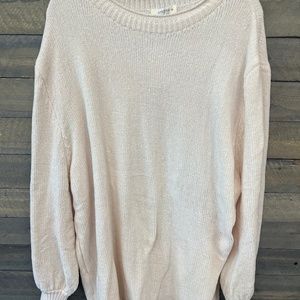 Chenille Knit Long Sleeve Boat Neck Sweater